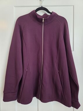 0056.  32 Heat Women's Zip-Front Jacket in Plum